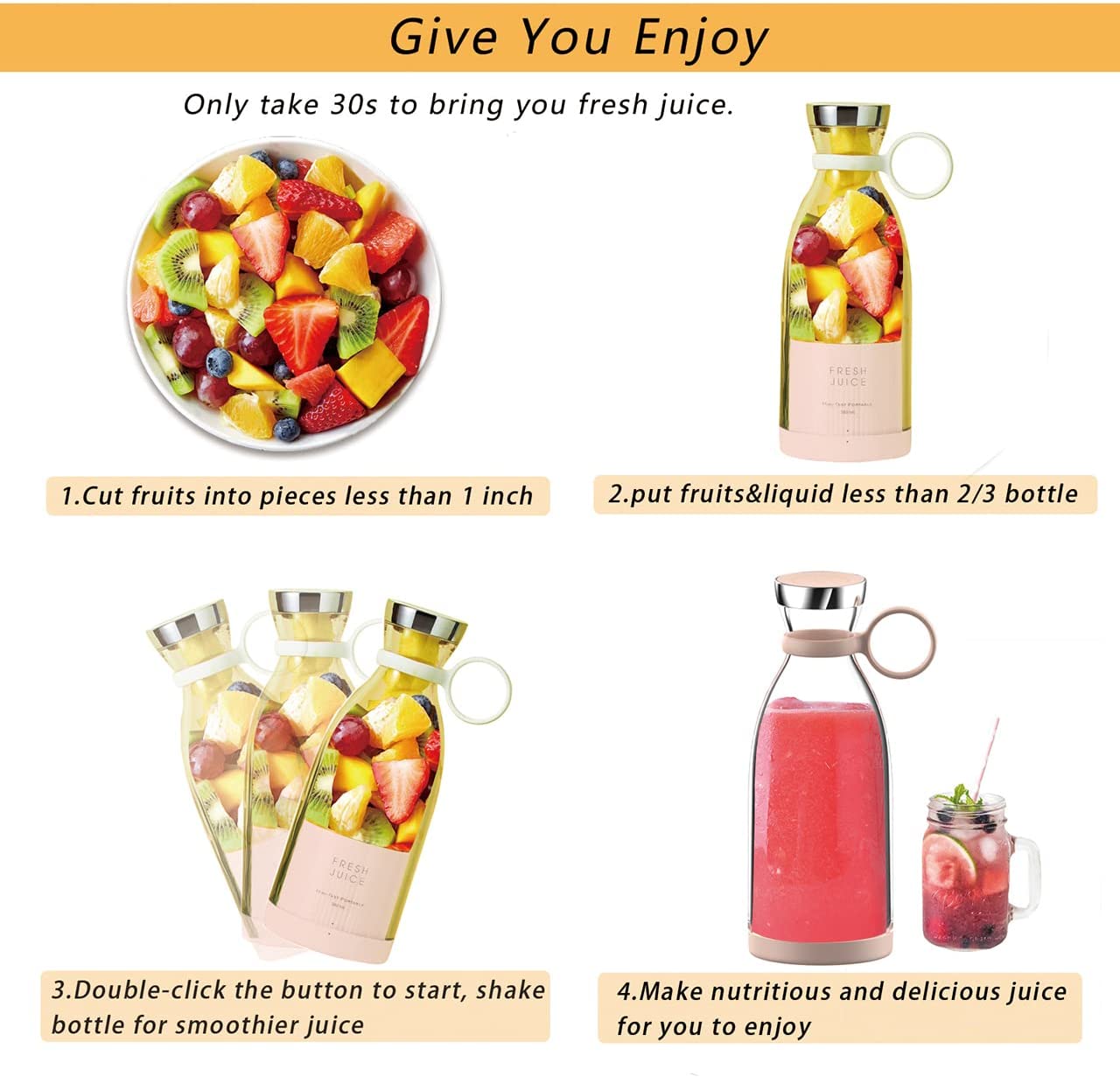 Wireless Charging Multi-functional Electric Blender - StarWorths