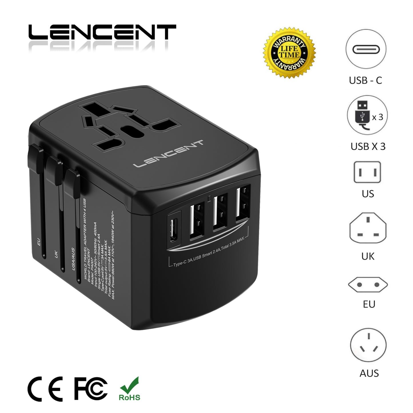 Universal Travel Adapter All-in-One